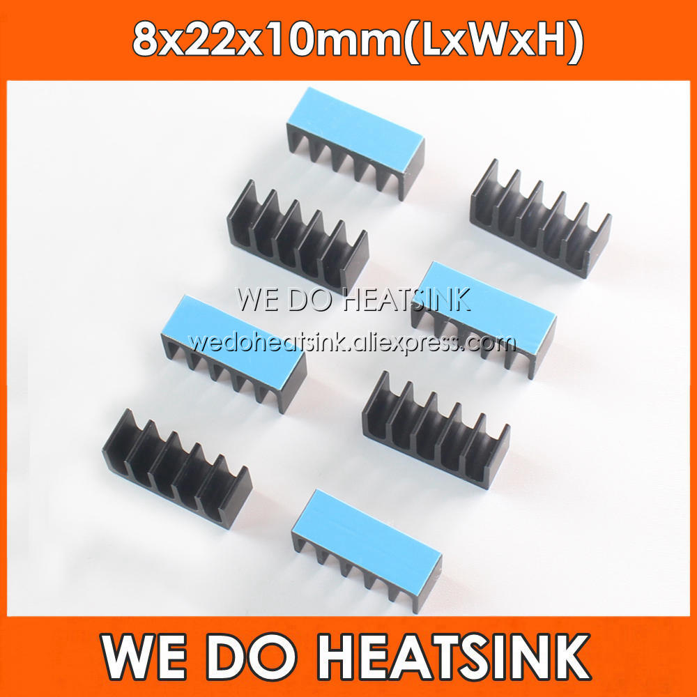 Raspberry Pi Water Cooling Kit - WIJ DOEN HEATSINK 8x22x10mm Aluminium Zwart