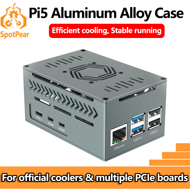 Argon One V3 M.2 Nvme Case - Raspberry Pi 5 aluminium metalen behuizing