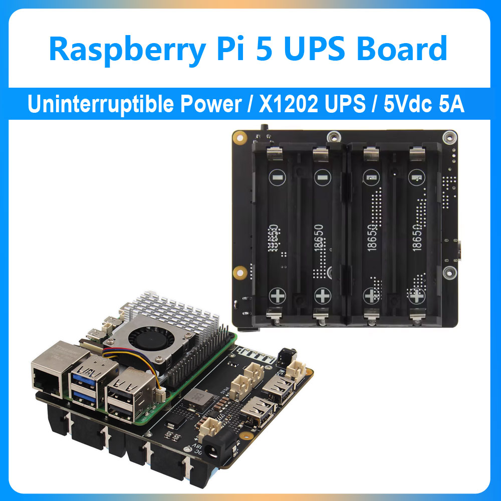 Raspberry Pi Uninterrupted Power Supply Ups 18650 - Raspberry Pi 5 UPS-uitbreidingsbord, ononderbroken stroomvoorziening