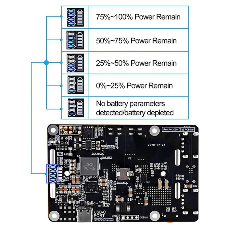 AA08-2X Voor Raspberry Pi 4 UP - Raspberry Pi Uninterrupted Power Supply Ups 18650 recensie en prijs