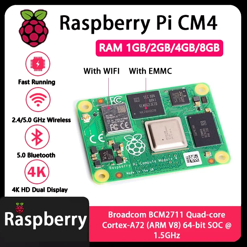 Raspberry Pi CM4 1GB/2GB/4GB/8 - Raspberry Pi Compute Module 4 8Gb 32Gb Emmc recensie en prijs