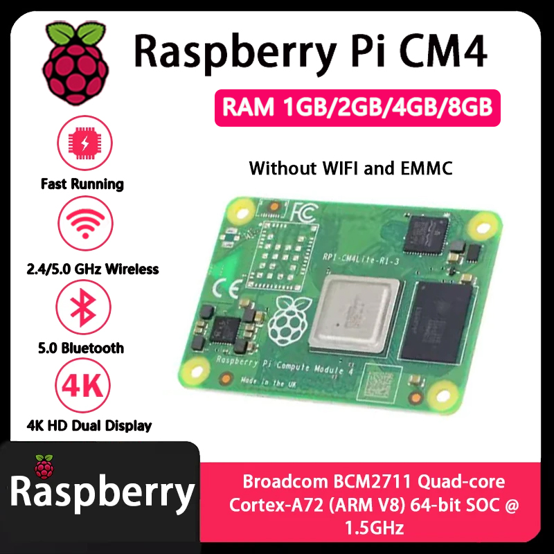 Raspberry Pi CM4 1GB/2GB/4GB/8 - Raspberry Pi Compute Module 4 8Gb 32Gb Emmc recensie en prijs