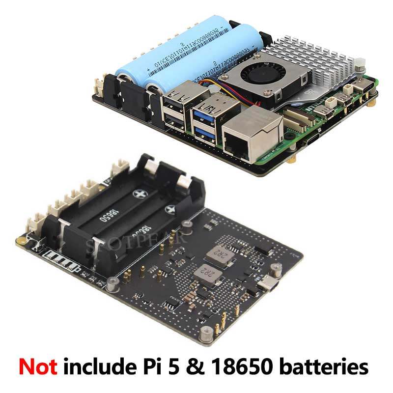 Raspberry Pi 5 18650 UPS-bord, - Raspberry Pi Uninterrupted Power Supply Ups 18650 recensie en prijs